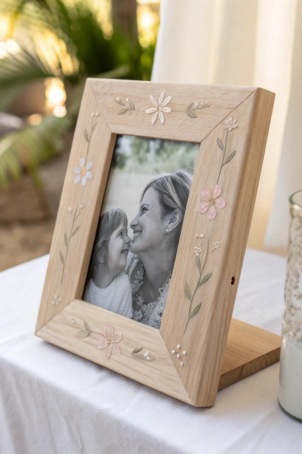 Capture cherished moments with handcrafted elegance: a perfect Mother's Day craft for Sunday School.