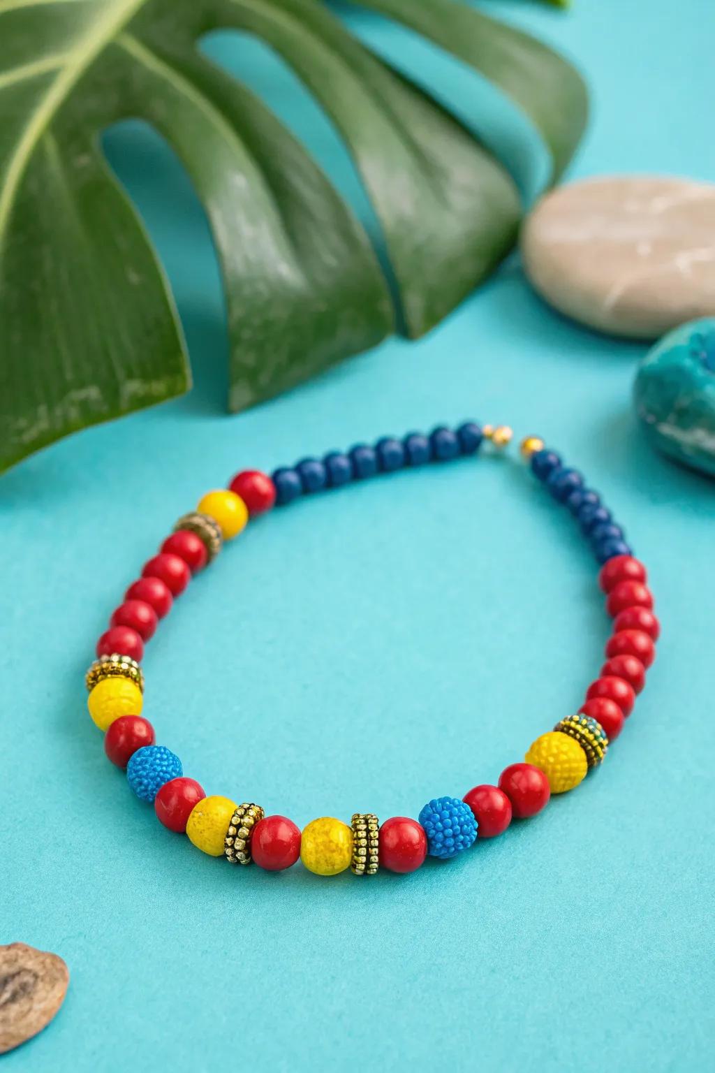 Stand out with a bracelet full of bold and bright colors.