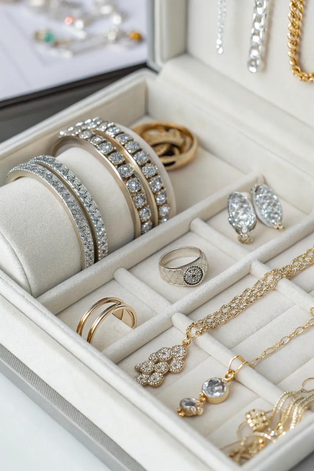 Keep your jewelry organized and tangle-free with a dedicated organizer.