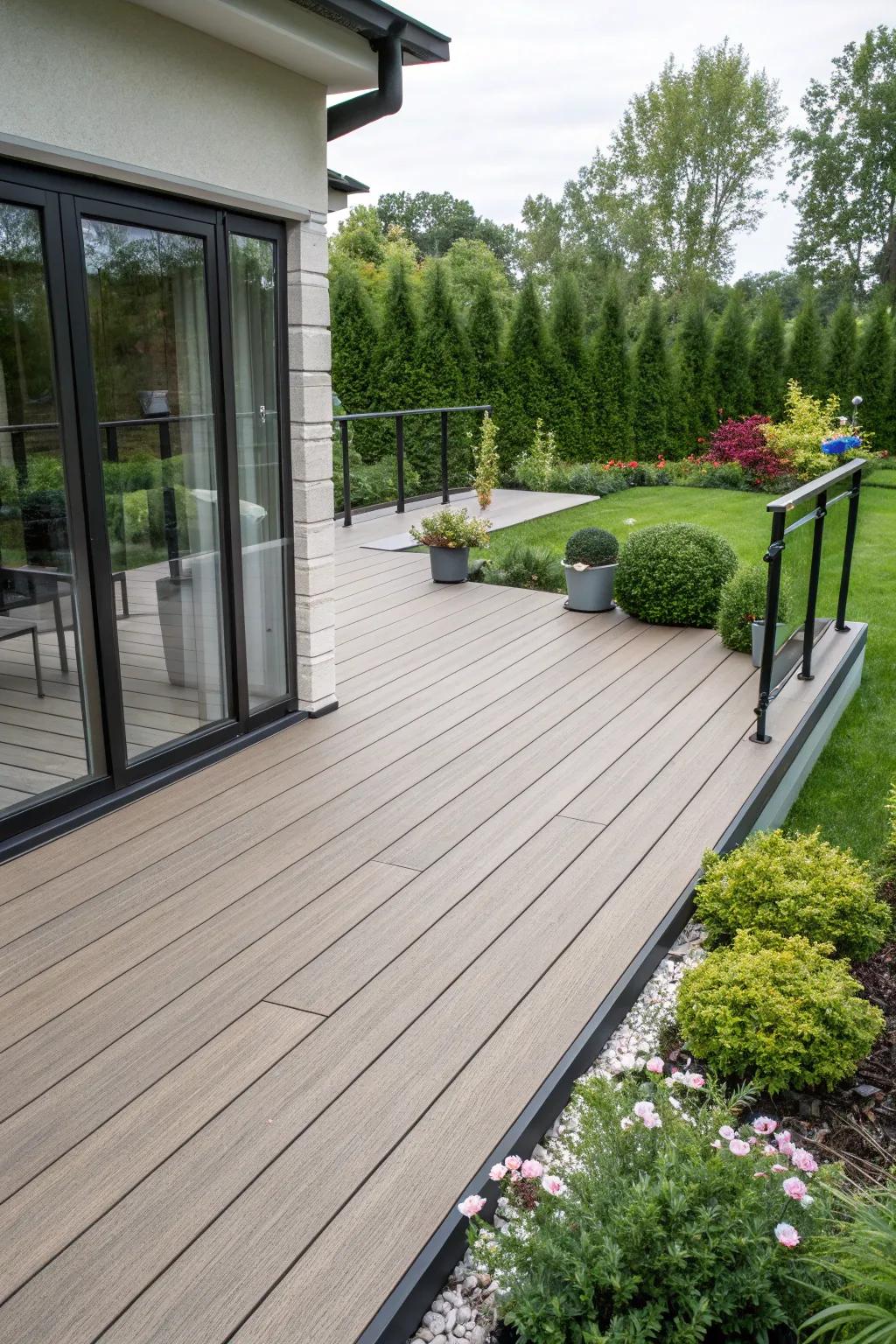 Build with eco-friendly materials for a sustainable deck.