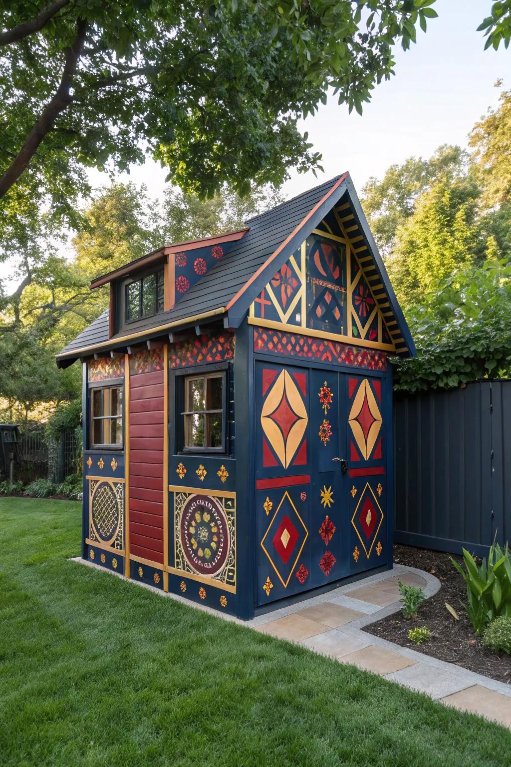 Transform your playhouse with striking custom paint designs that captivate and inspire.