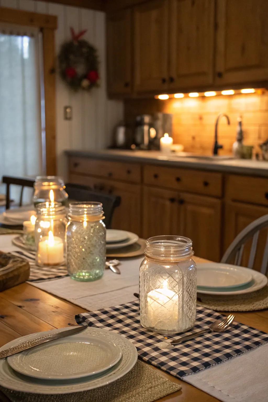 Personalized etched mason jar glasses perfect for entertaining.