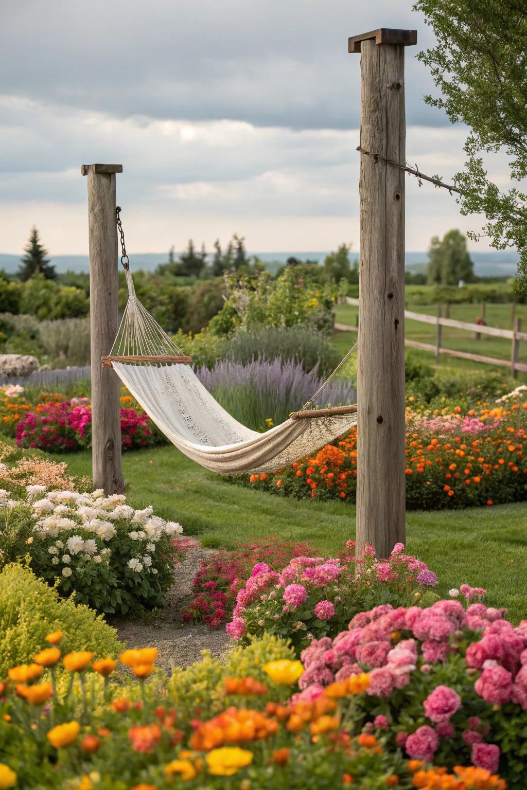 A garden hammock setup that enhances the natural beauty of your outdoor space.