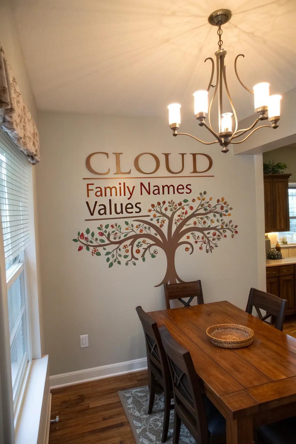 Honor your heritage with a family tree word cloud.