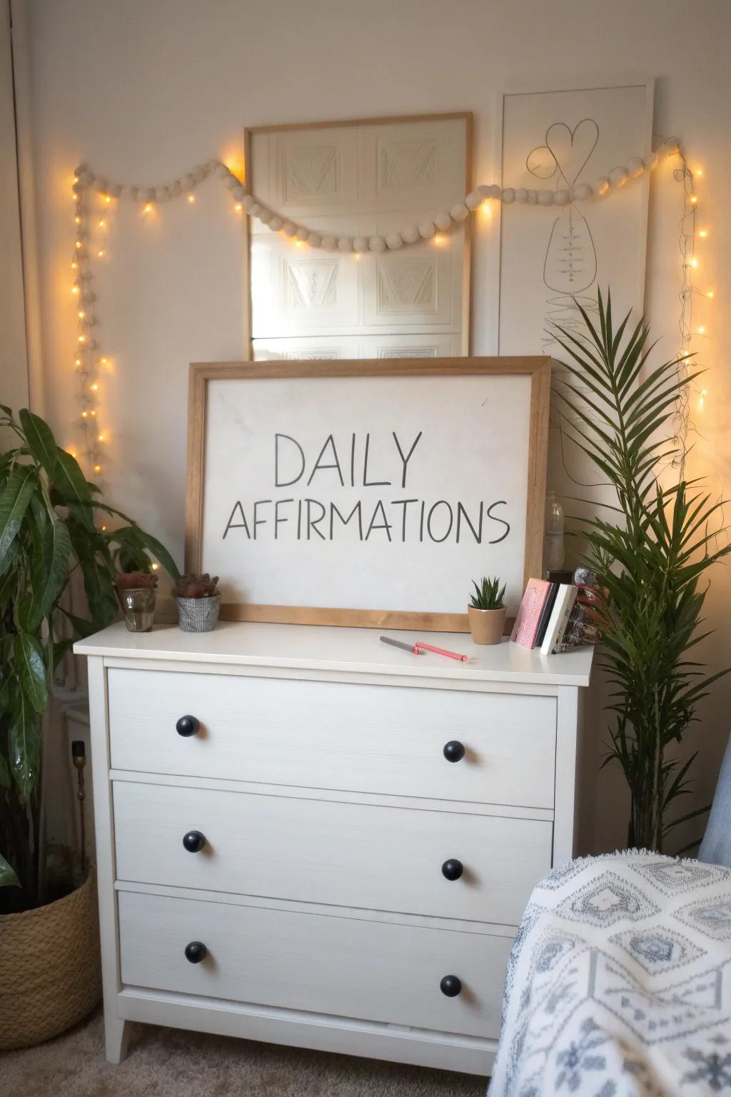 Cultivate positivity with daily affirmations.