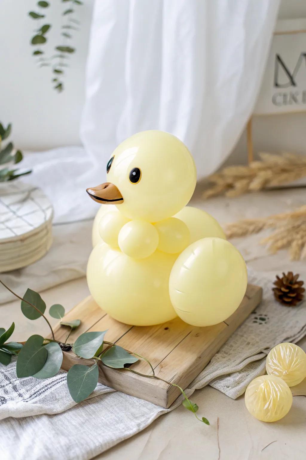 Add a touch of whimsy to your space with this delightful balloon duck!