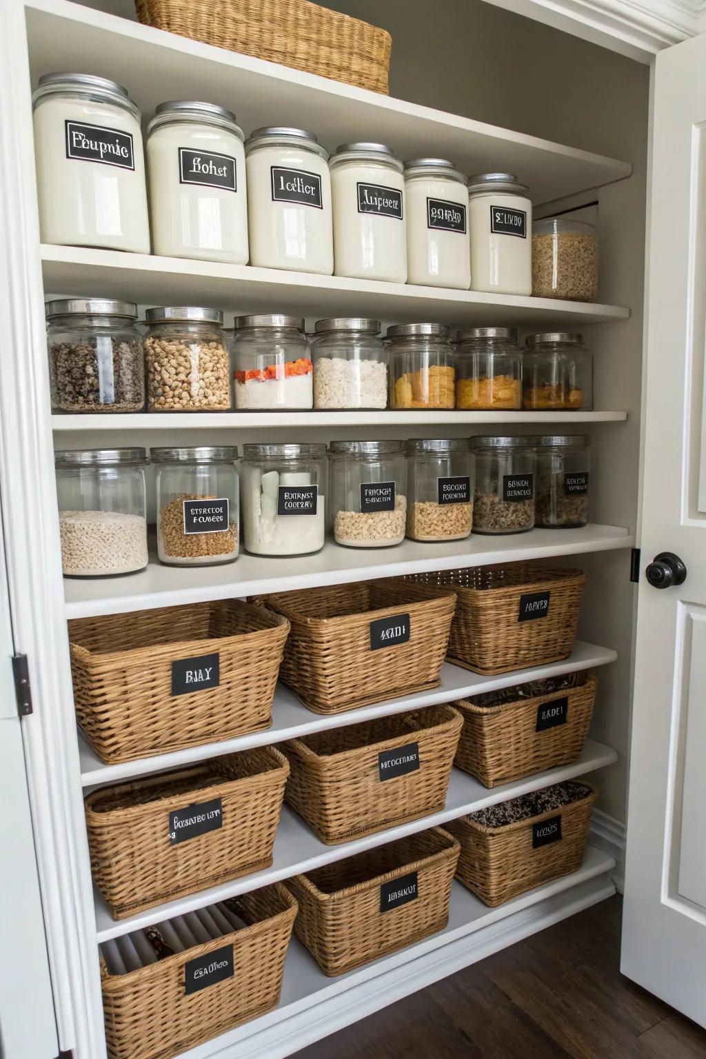 An organized pantry makes cooking more enjoyable and efficient.