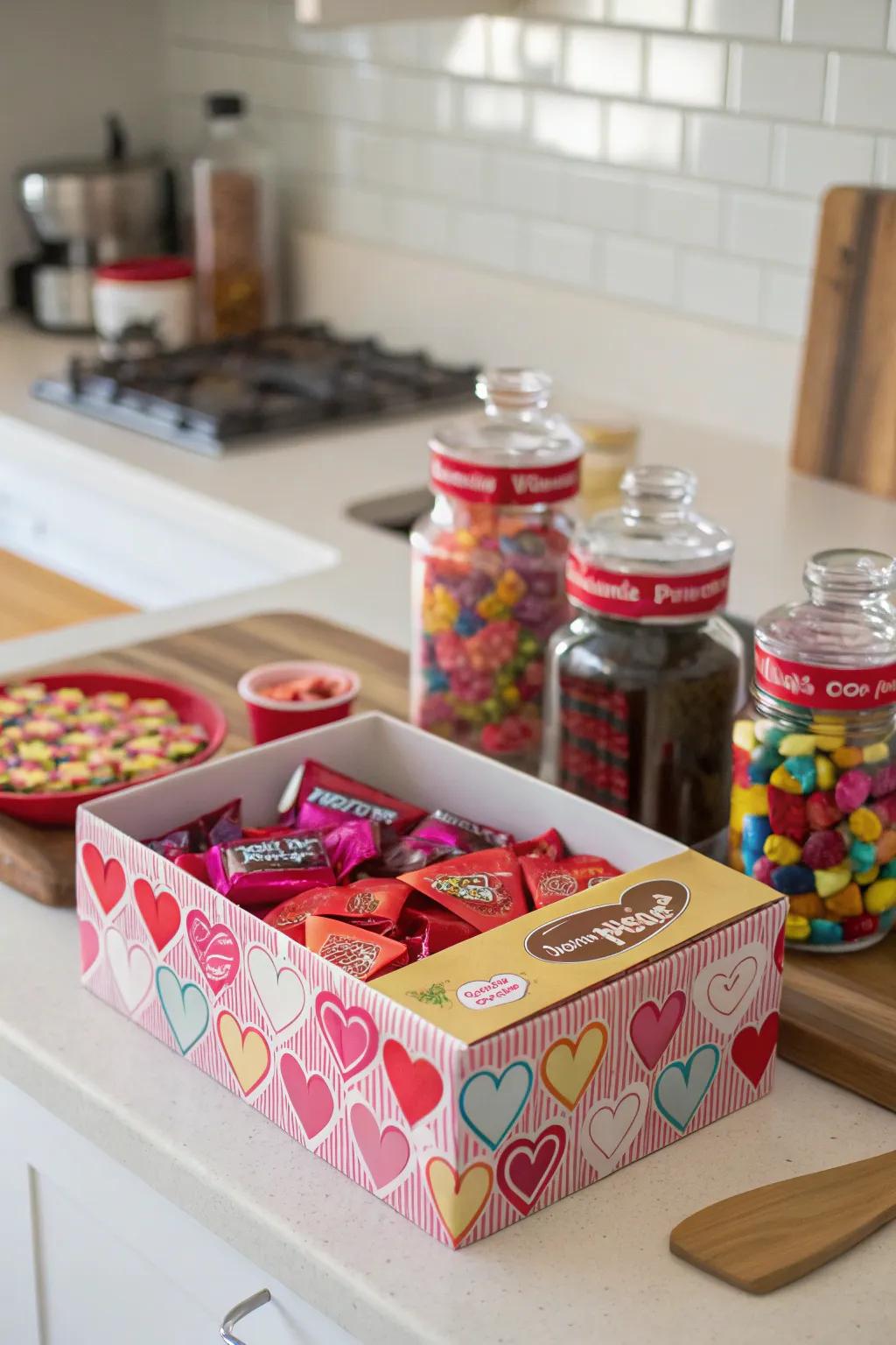 A sweet Valentine box that's a treat for the eyes.