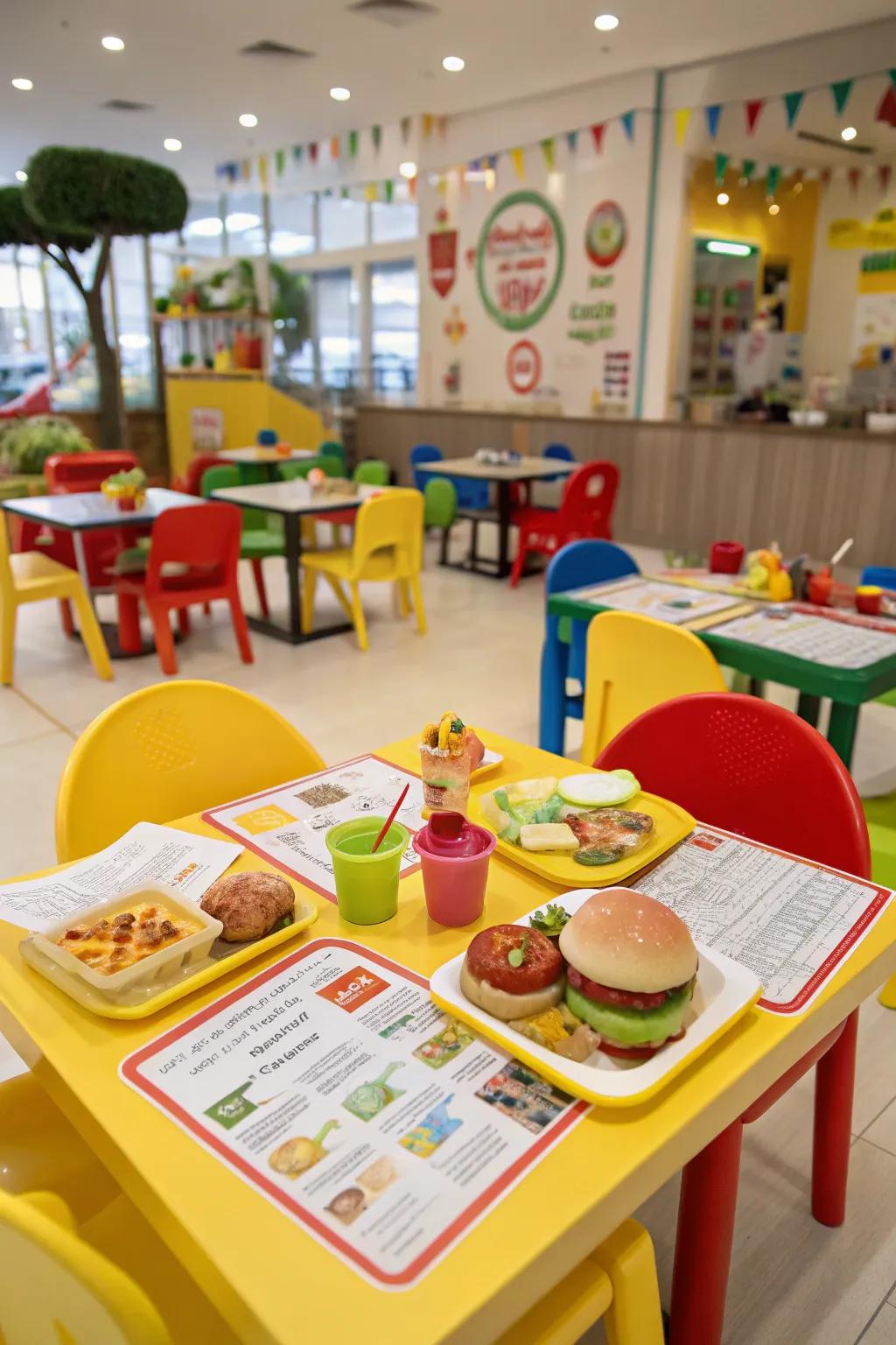 Dine in style with a restaurant-themed play center.