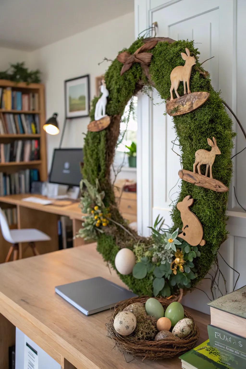 Invite woodland charm with this Easter wreath.