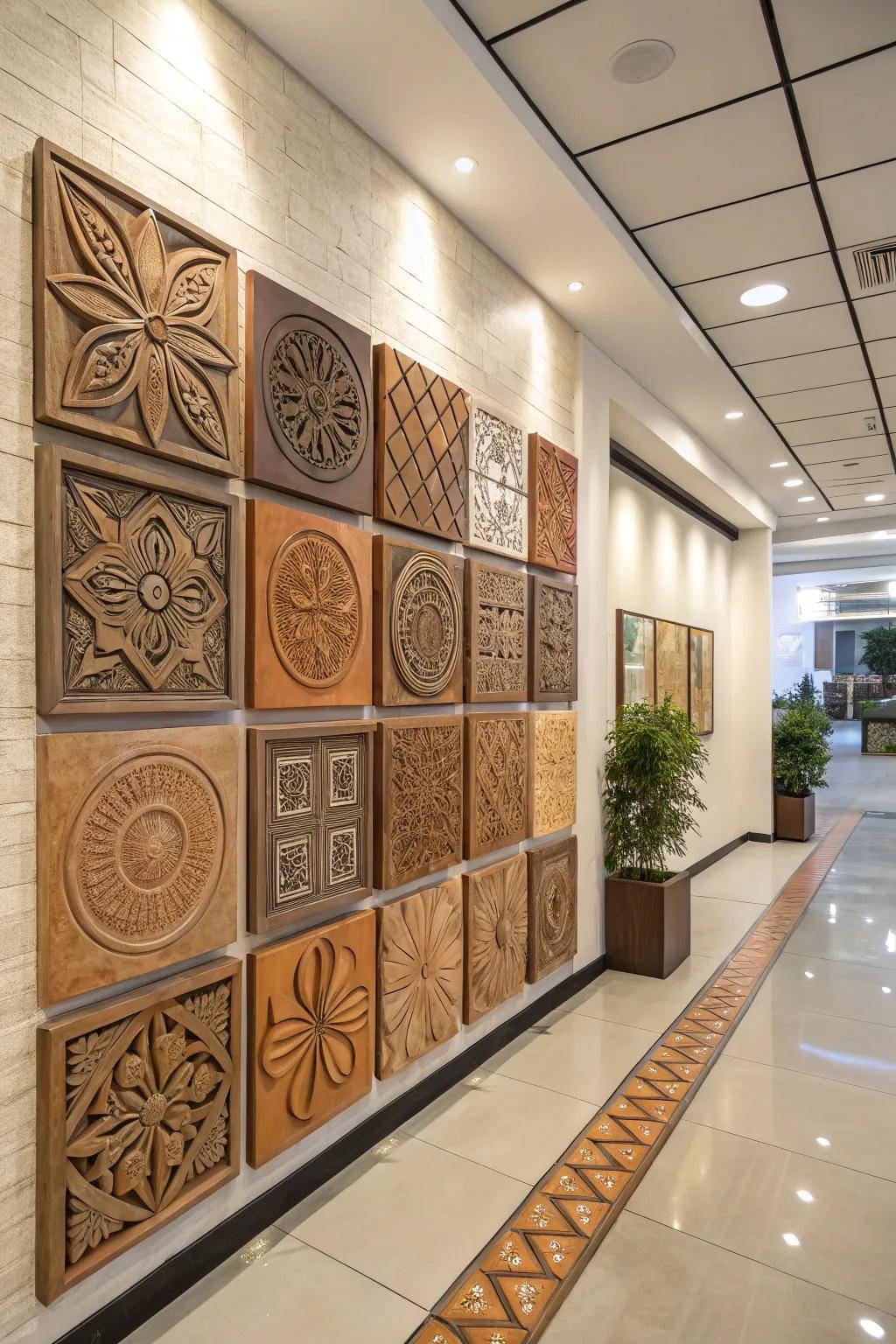 Unique clay wall art tiles that personalize any space.