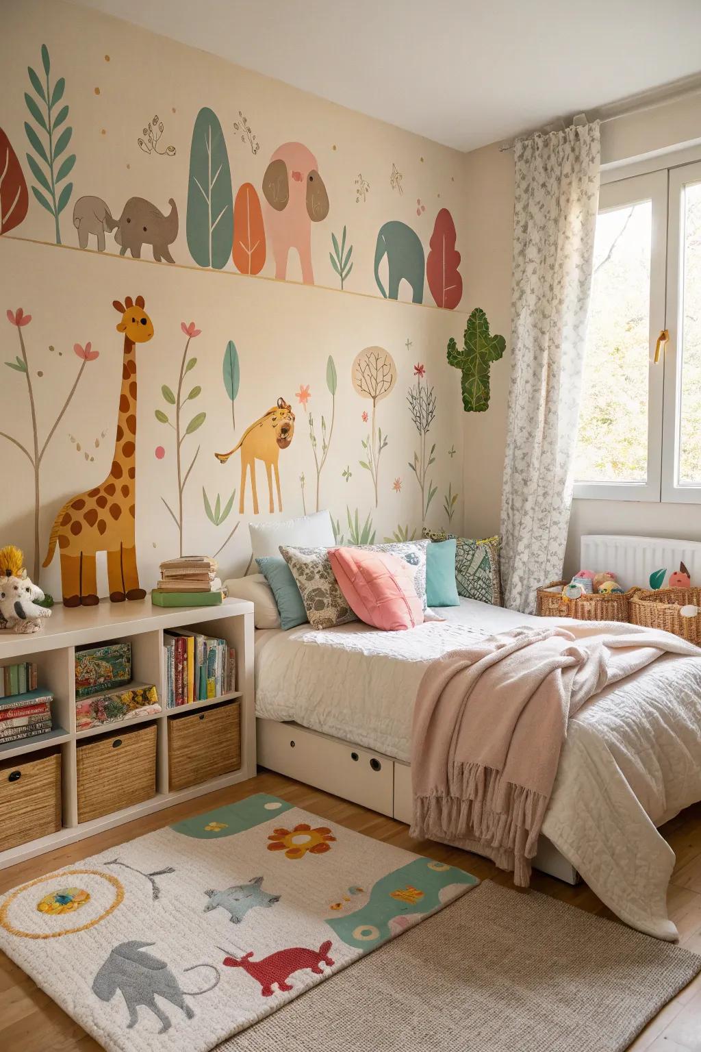 Playful patterns can transform kids' rooms into magical spaces.