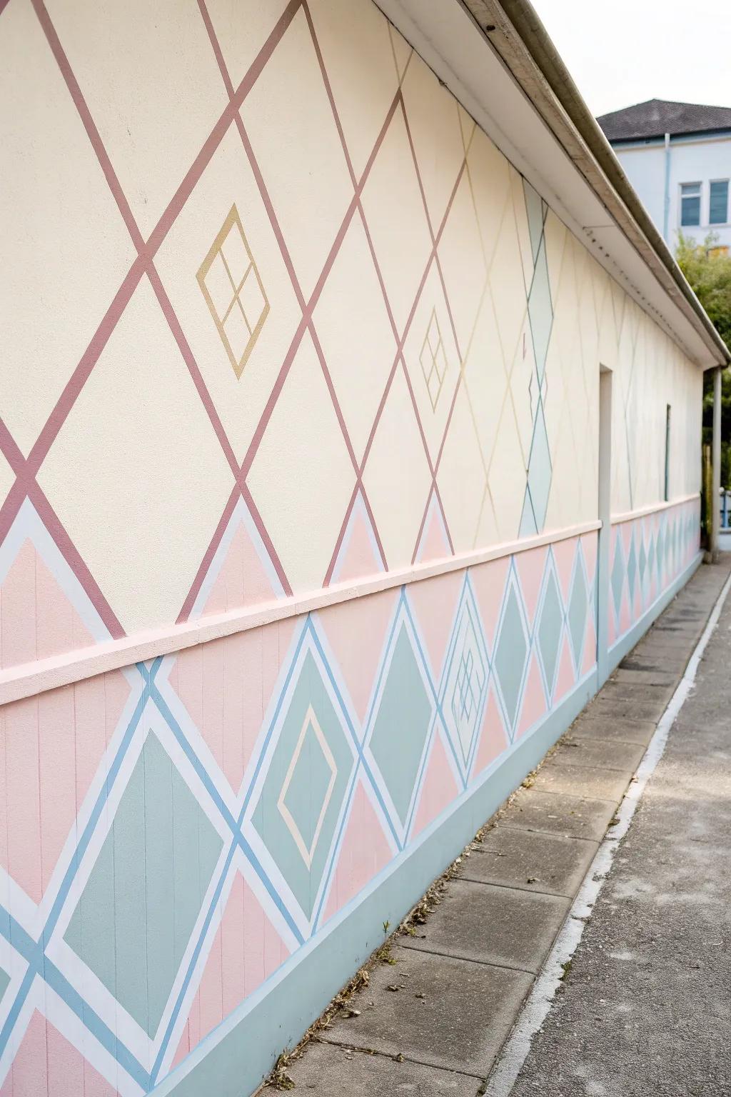 Transform your space with a touch of geometric elegance: Funky Diamond Delight!