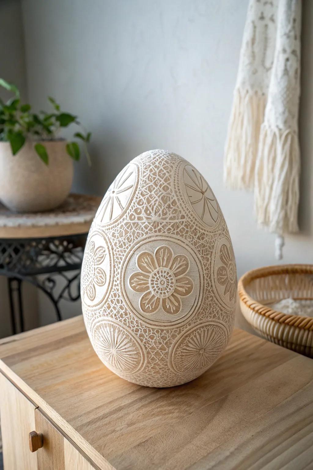 Transforming simplicity into art: Discover the beauty of eco-friendly eggshell creations.
