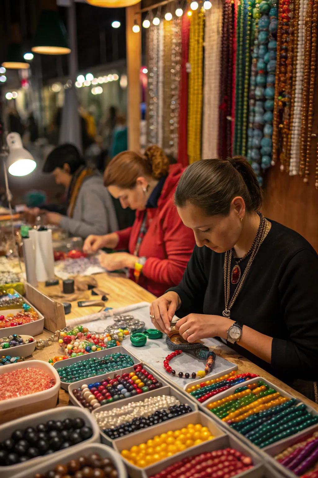 Craft unique pieces in a jewelry-making workshop.