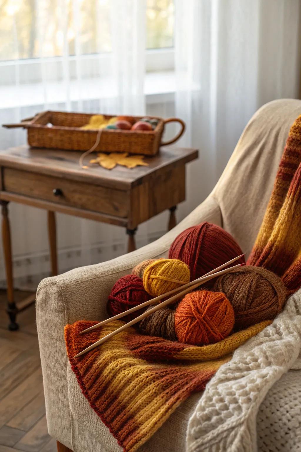 Keep warm with handmade knitted creations.