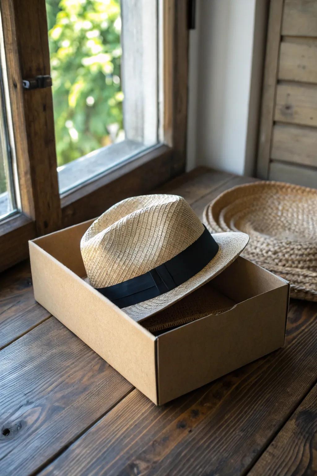 Sustainable style: Protect your fedoras and the planet with eco-friendly hat boxes.