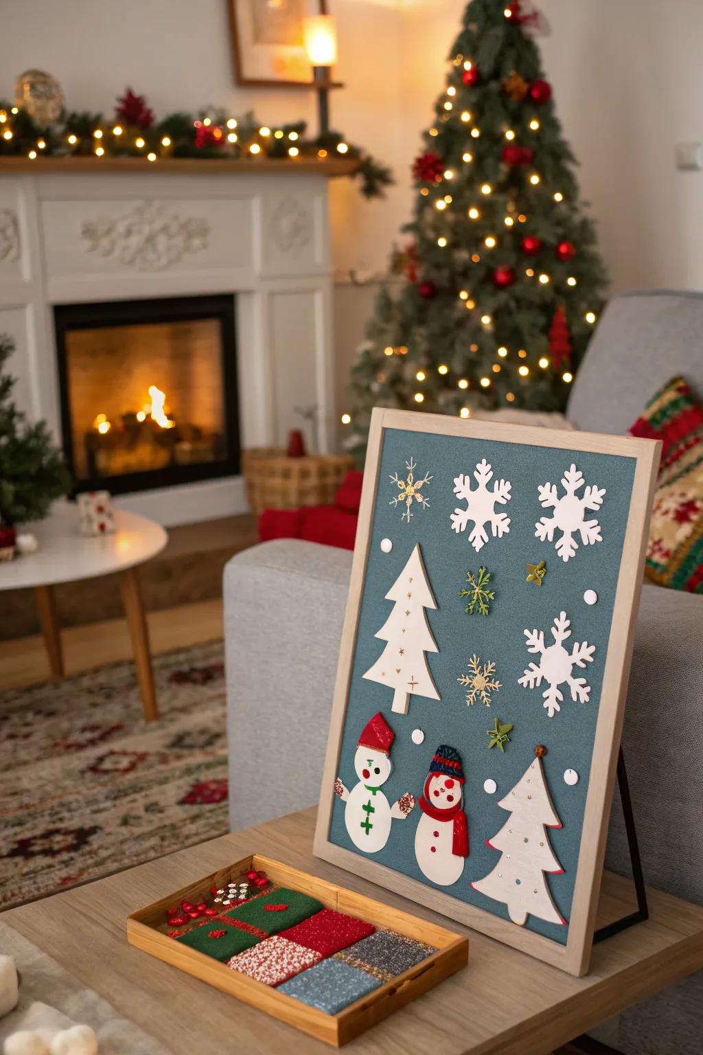 Craft a winter wonderland scene with your felt board.