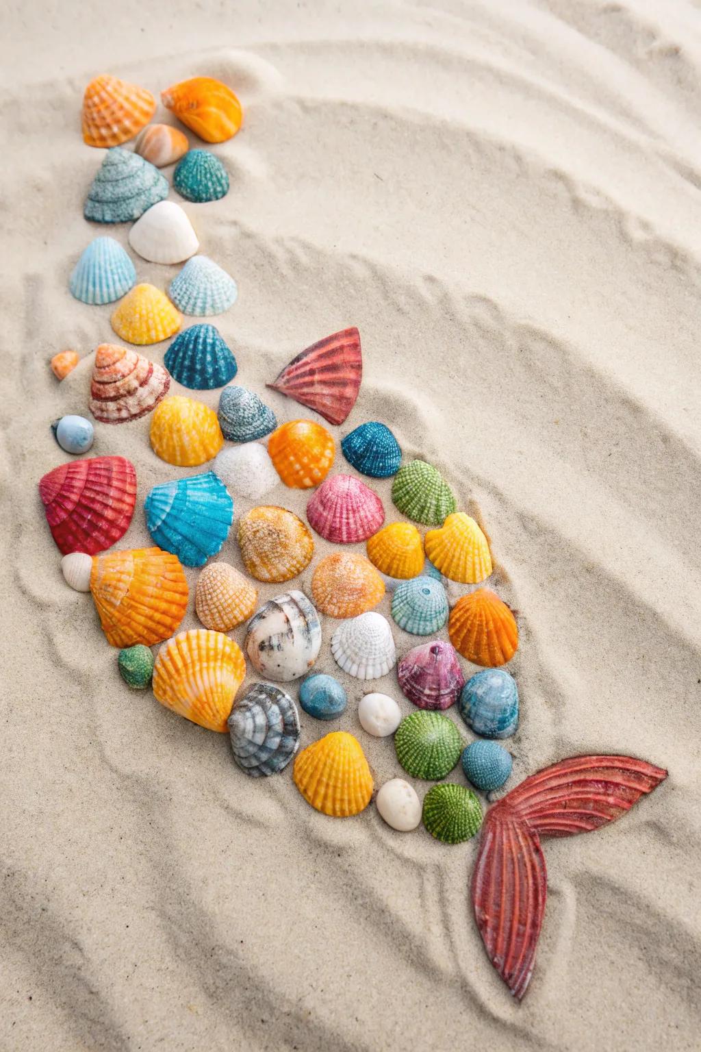 Bring the ocean home with seashell fish creations.