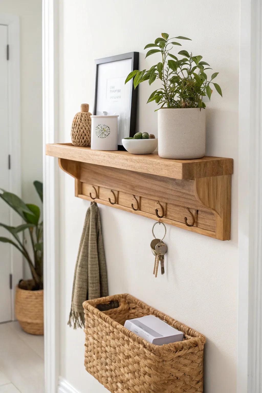 Elevate your entryway with minimalist charm and natural beauty.