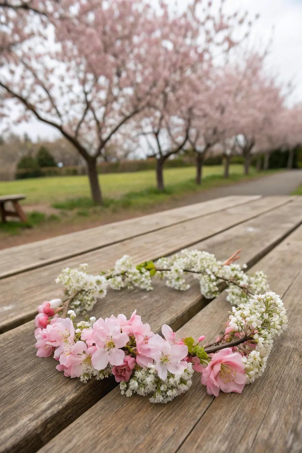 A delicate blossom crown for a touch of spring.