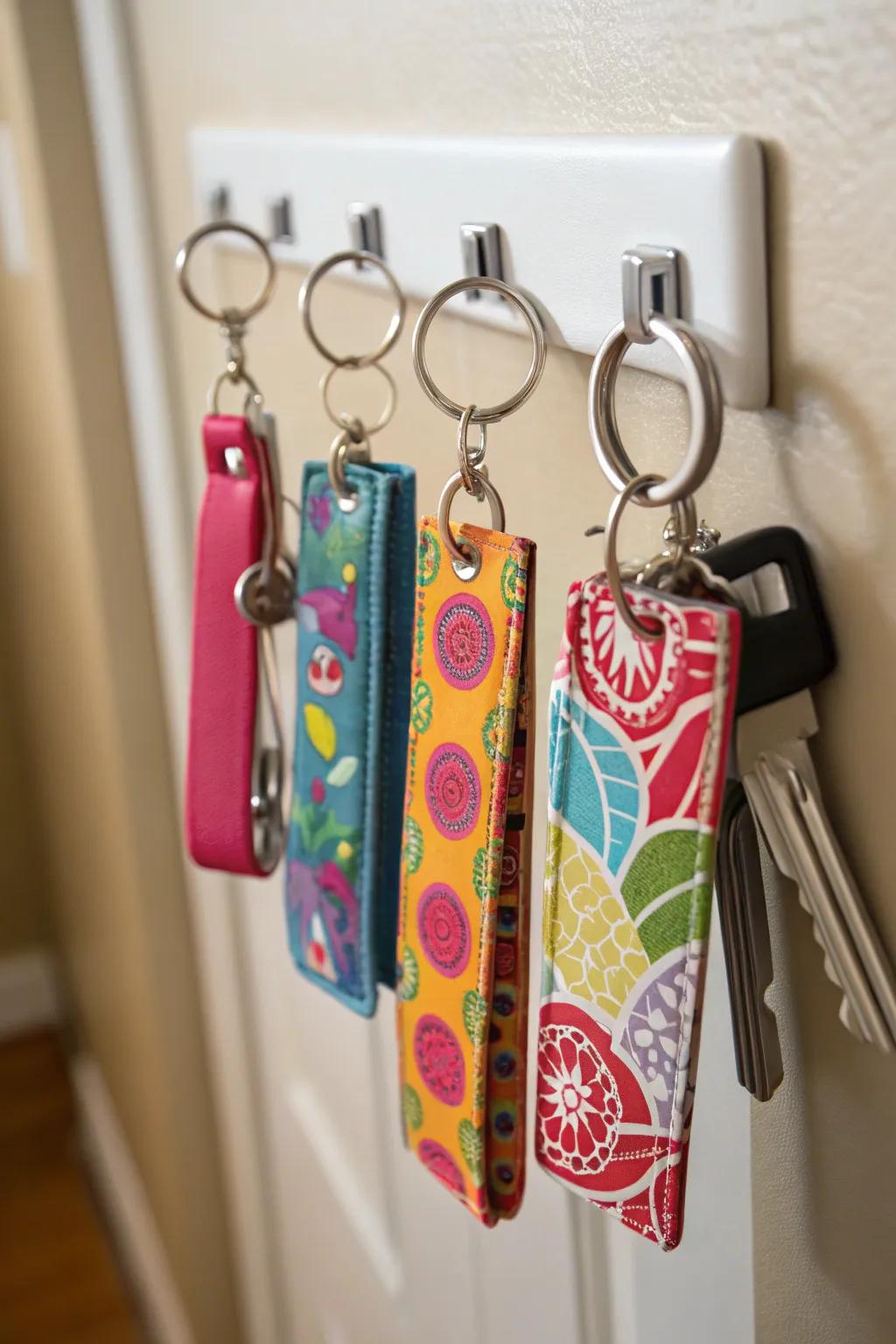 Fun and functional foam paper keychains to brighten your day.