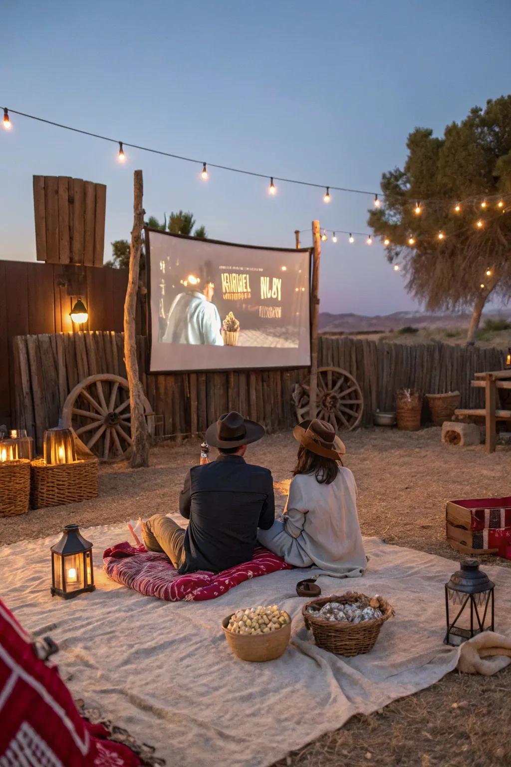 Enjoy a classic Western film under the stars.