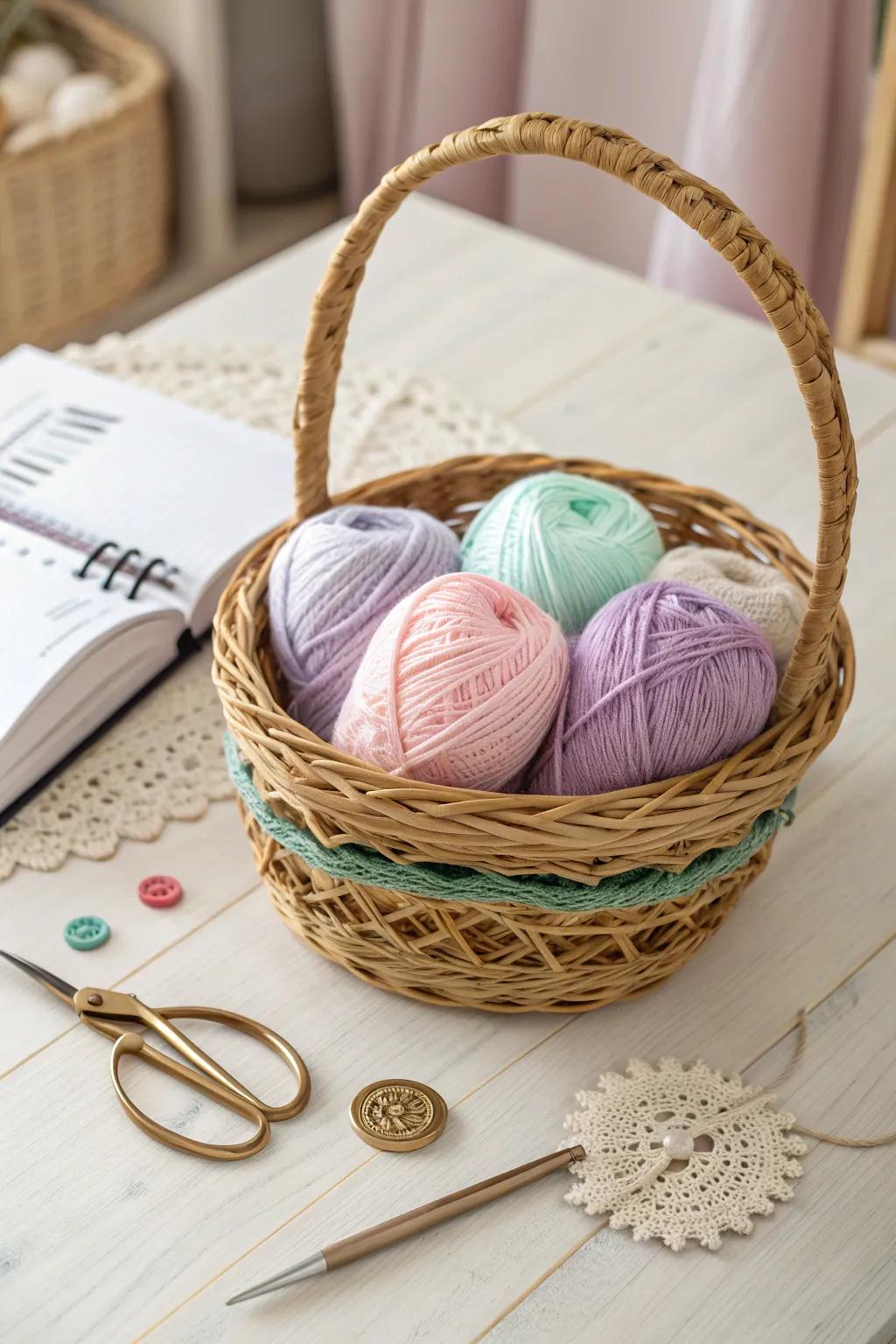 Unleash creativity with this beautifully curated craft basket, perfect for the artistic soul.