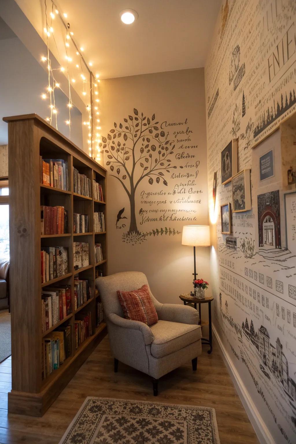 Bookish wall art adds character and inspiration to any room.