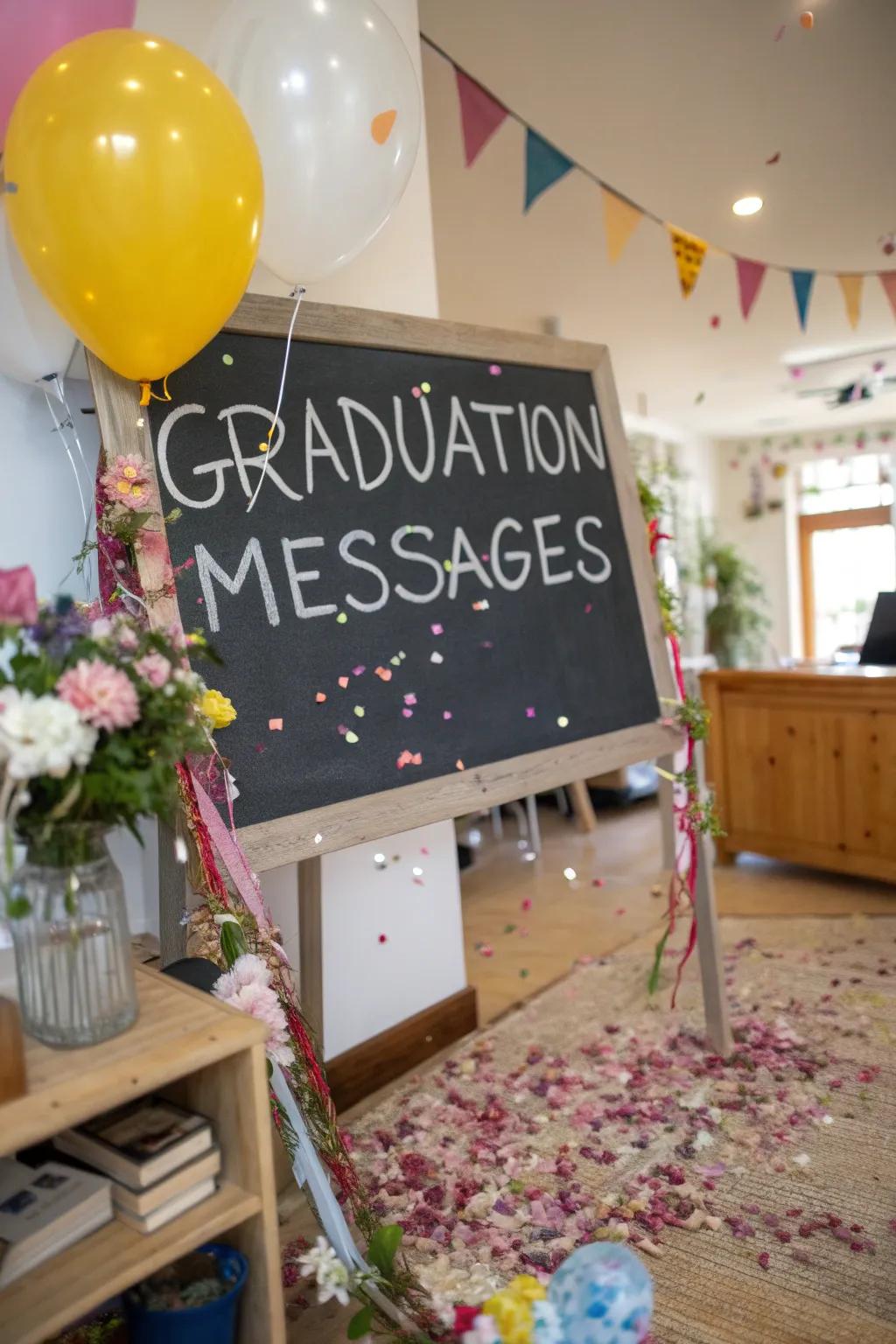 Personalize your party with chalkboard-inspired decor.