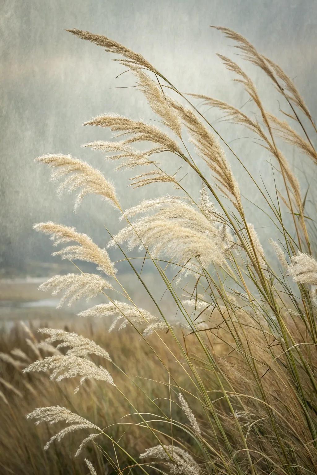 Dry brushing creates a soft, ethereal effect in grass paintings.