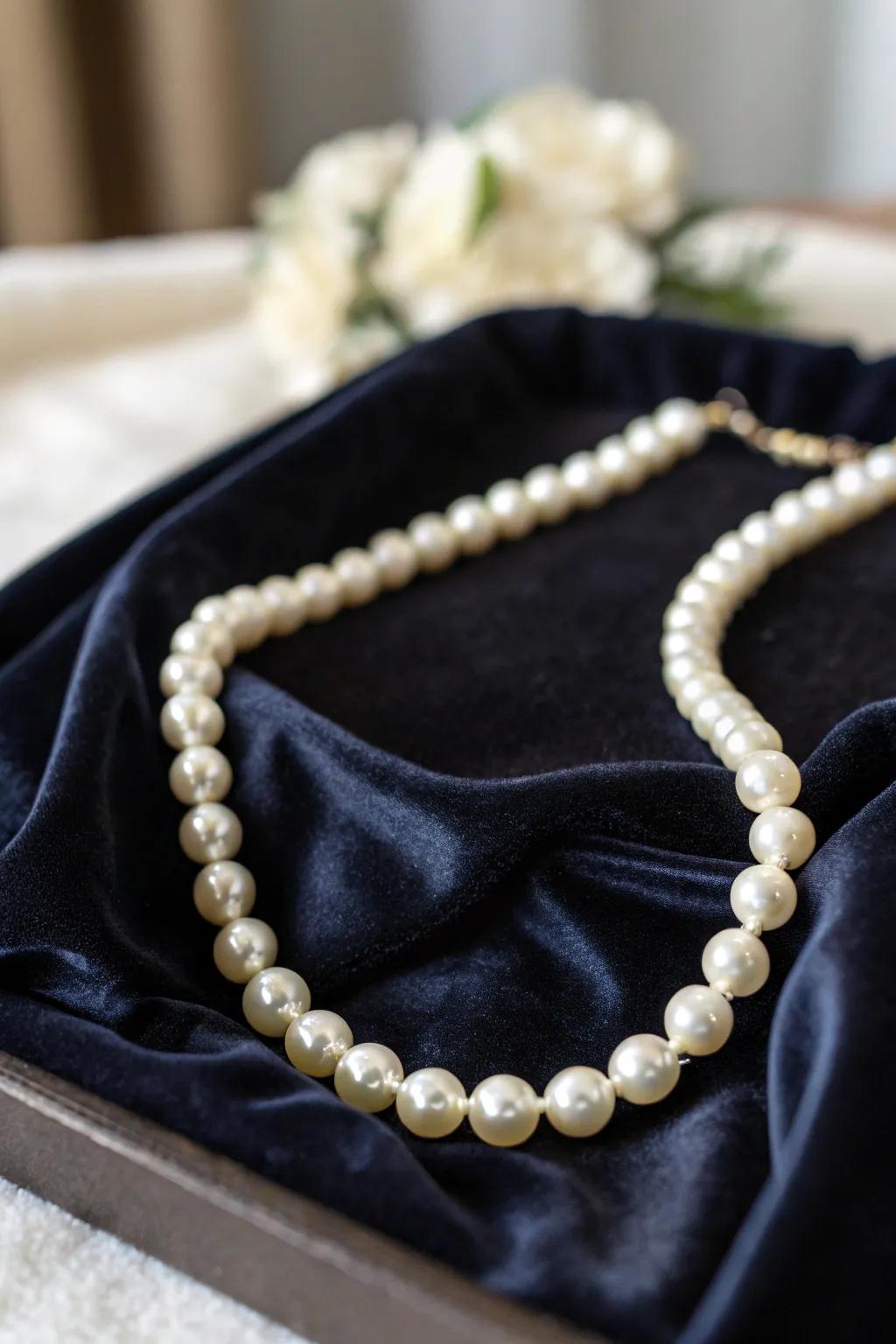 Pearls, adding elegance to any outfit.