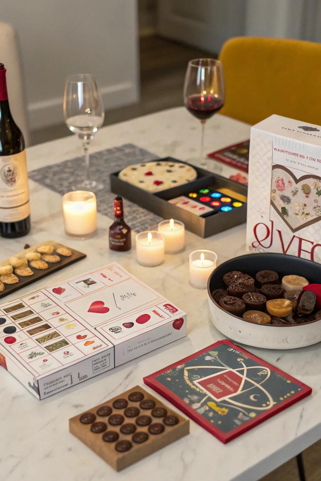 A surprise date night subscription box filled with fun activities.