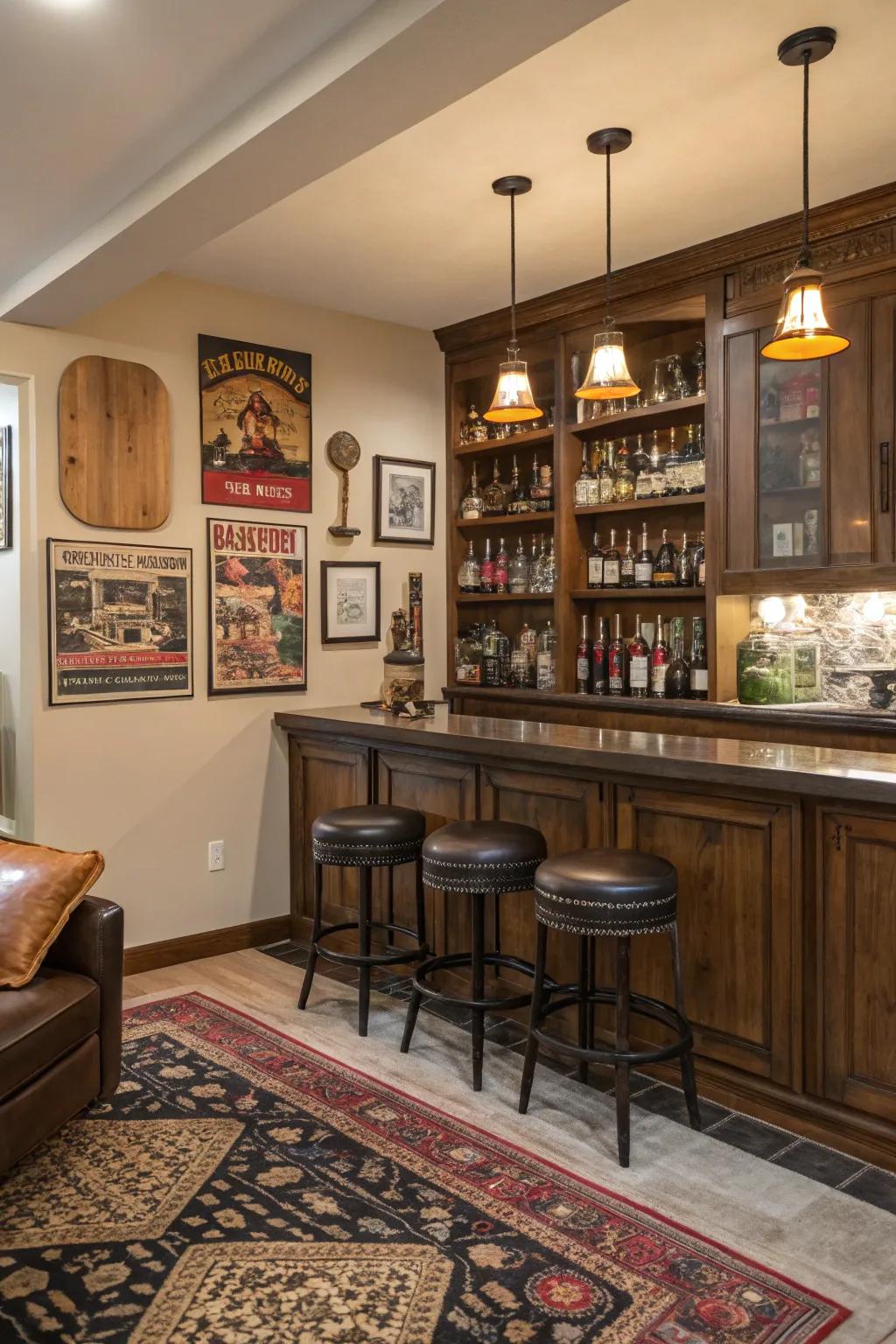 A themed display can make your bar a captivating focal point.