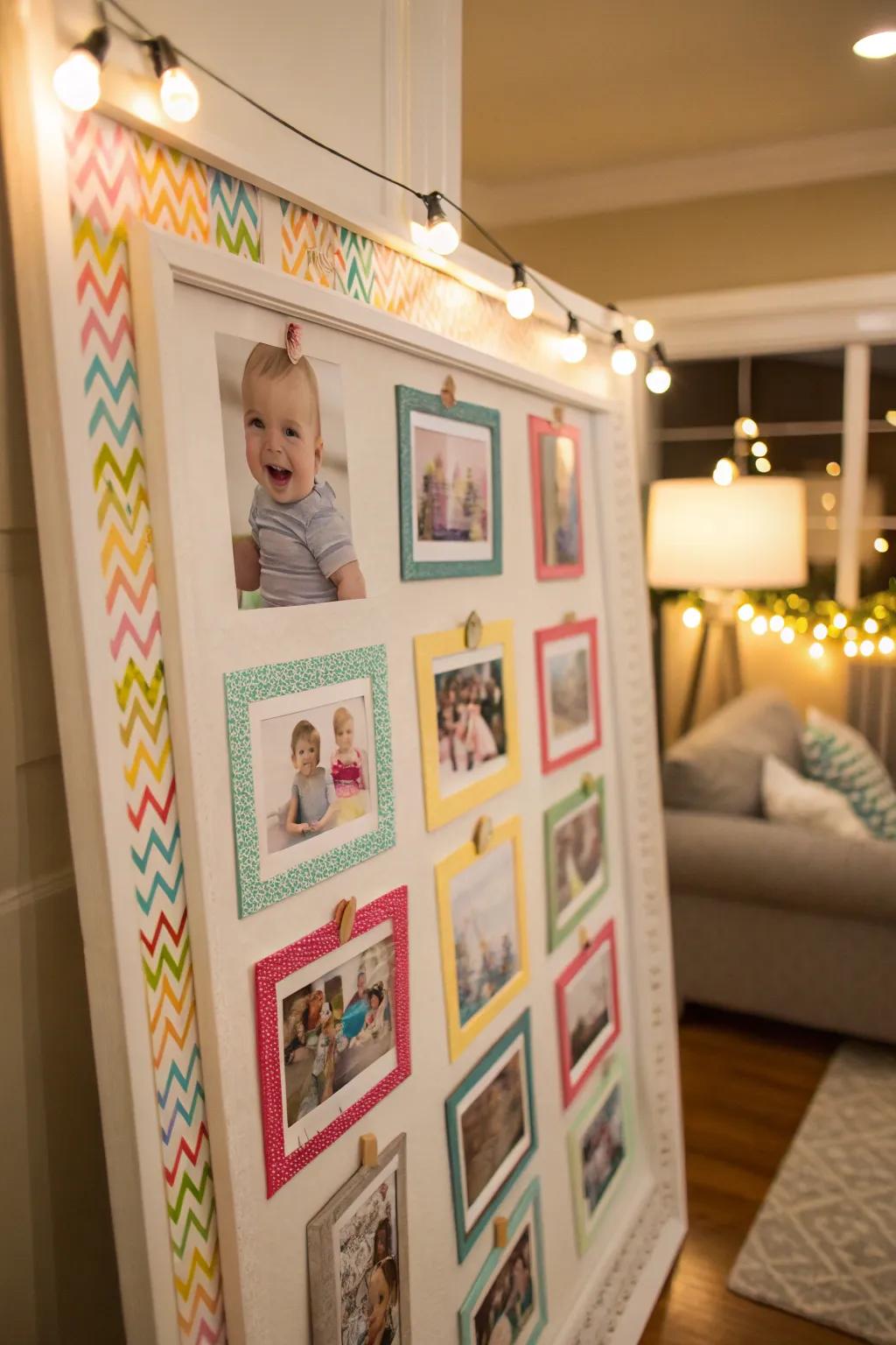 Add whimsy with colorful washi tape borders.