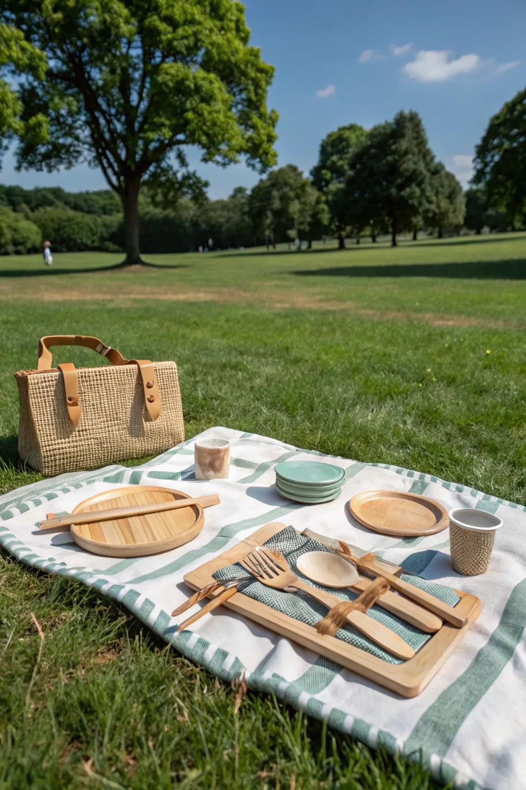 Enjoy the outdoors sustainably with this picnic set.