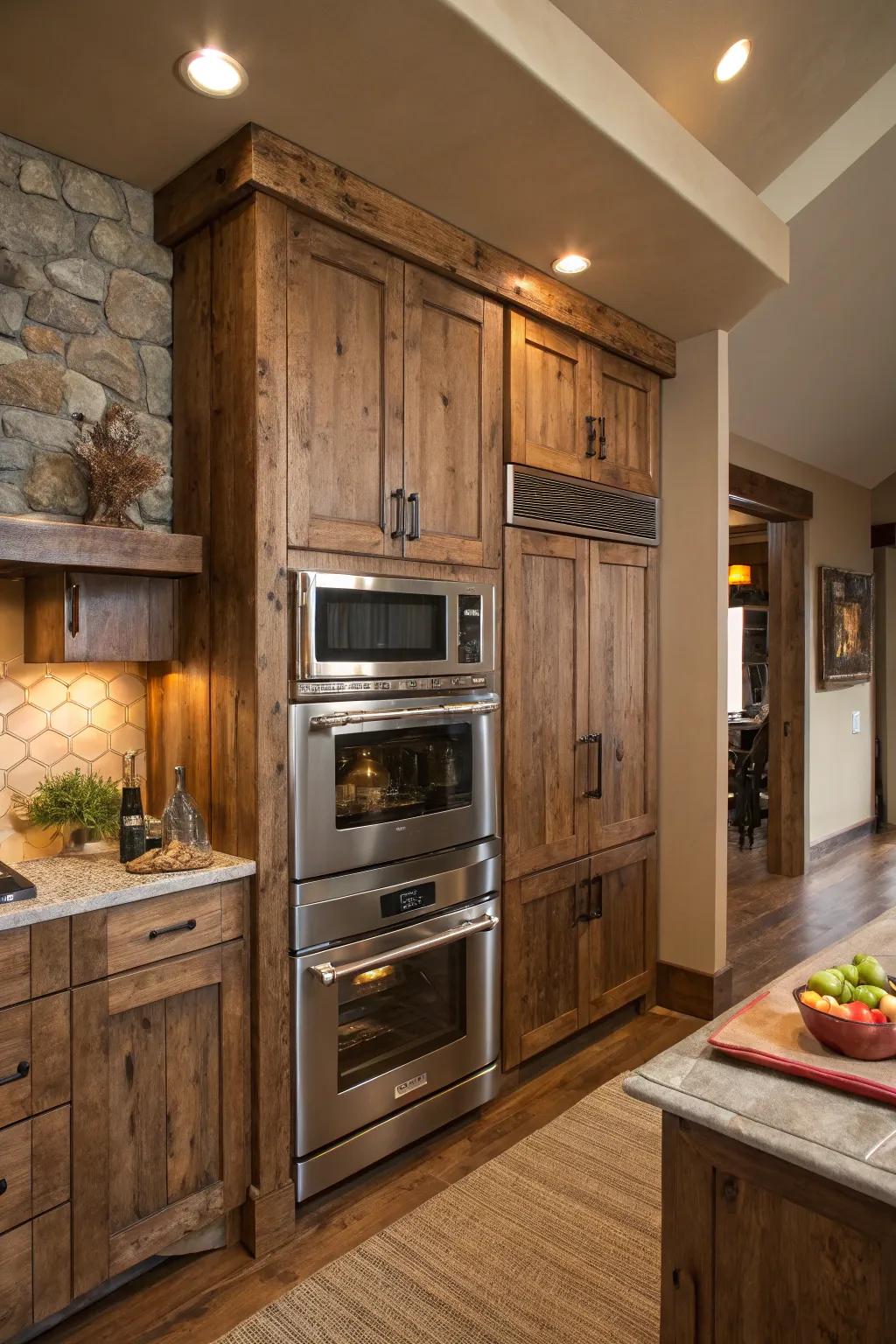 Custom cabinet alcove for a personalized kitchen touch