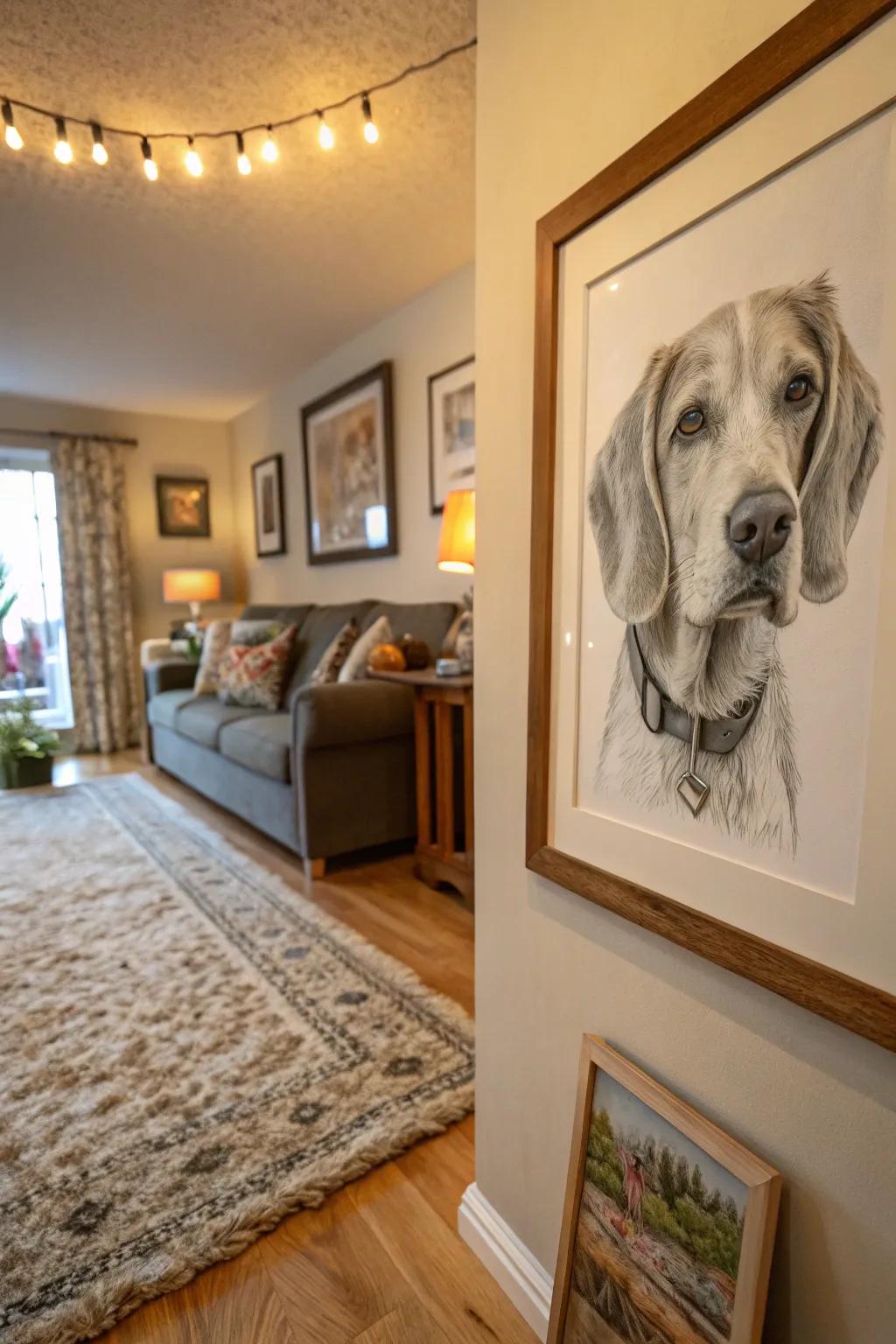 Celebrate dad's favorite pet with a charming portrait.