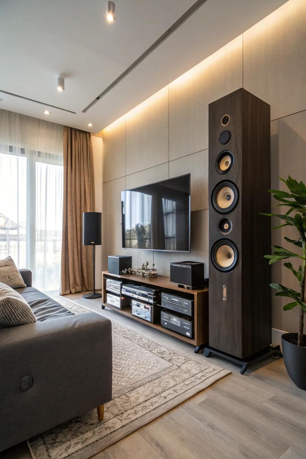 Experience immersive sound with a premium sound system.