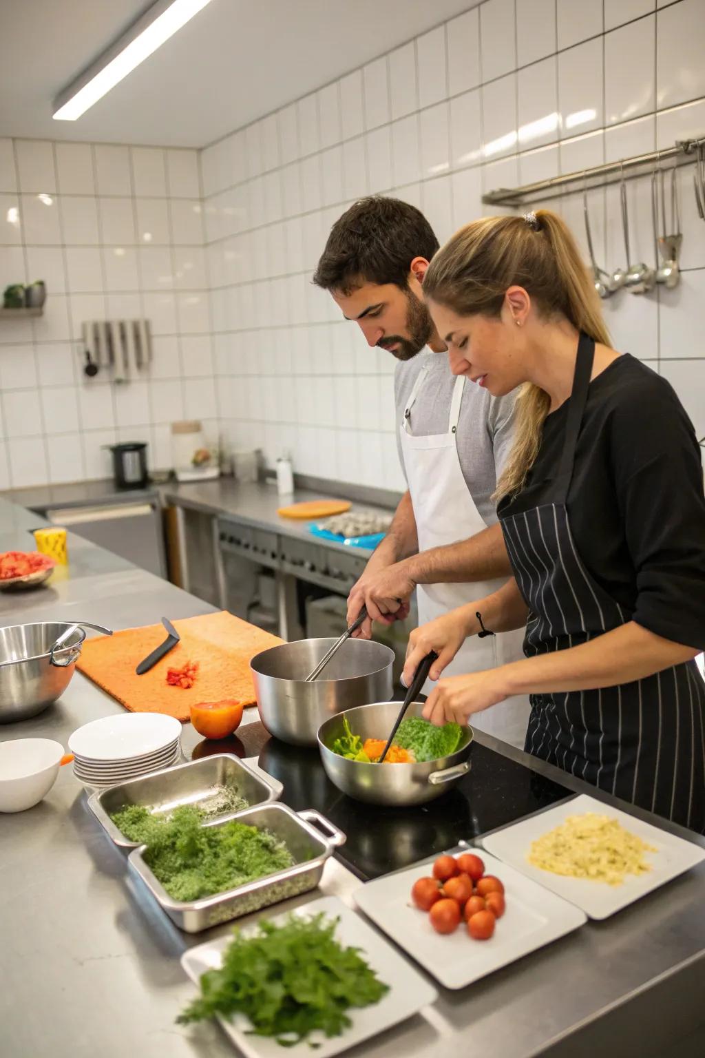 Learn and bond with an interactive cooking class.