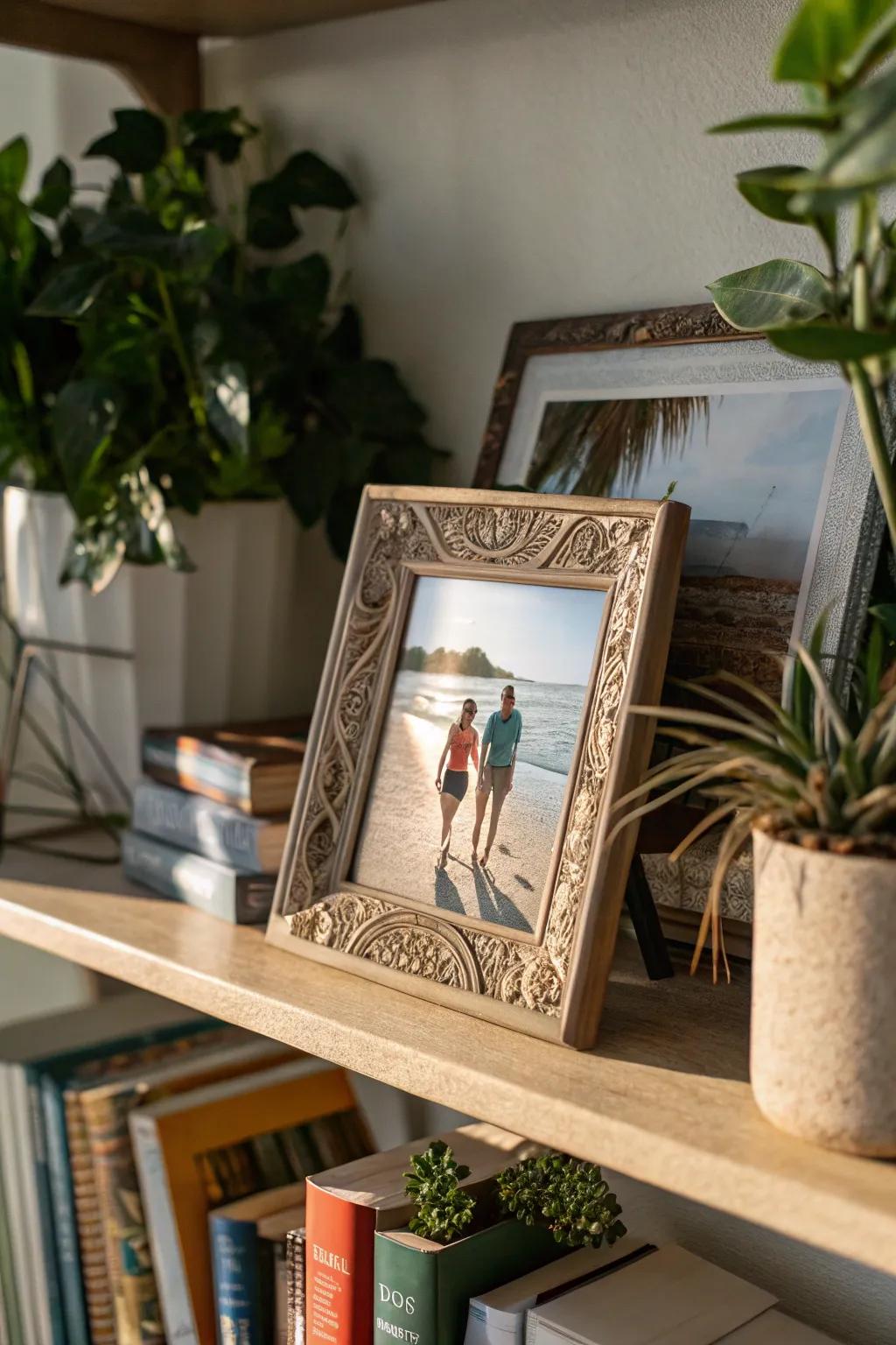 A customized photo frame for treasured memories.