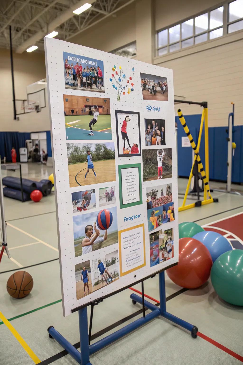 Inspiring young athletes with a sports-themed vision board.