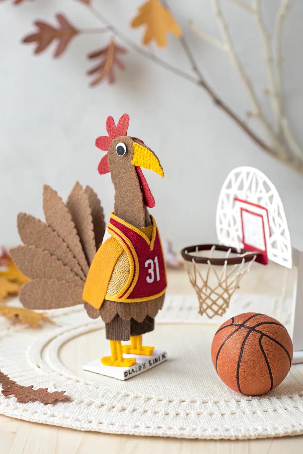 Craft your turkey into a sports star with vibrant team colors and a playful spirit!