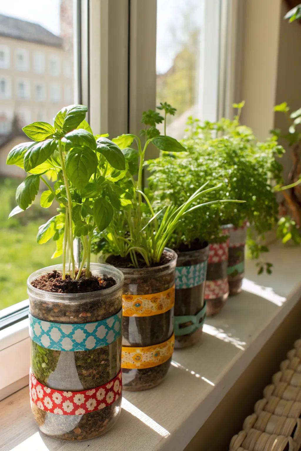 Upcycle plastic bottles into delightful planters for your home.