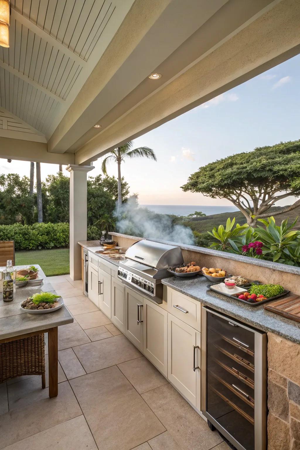 Cook and entertain effortlessly with an outdoor kitchen on your lanai.