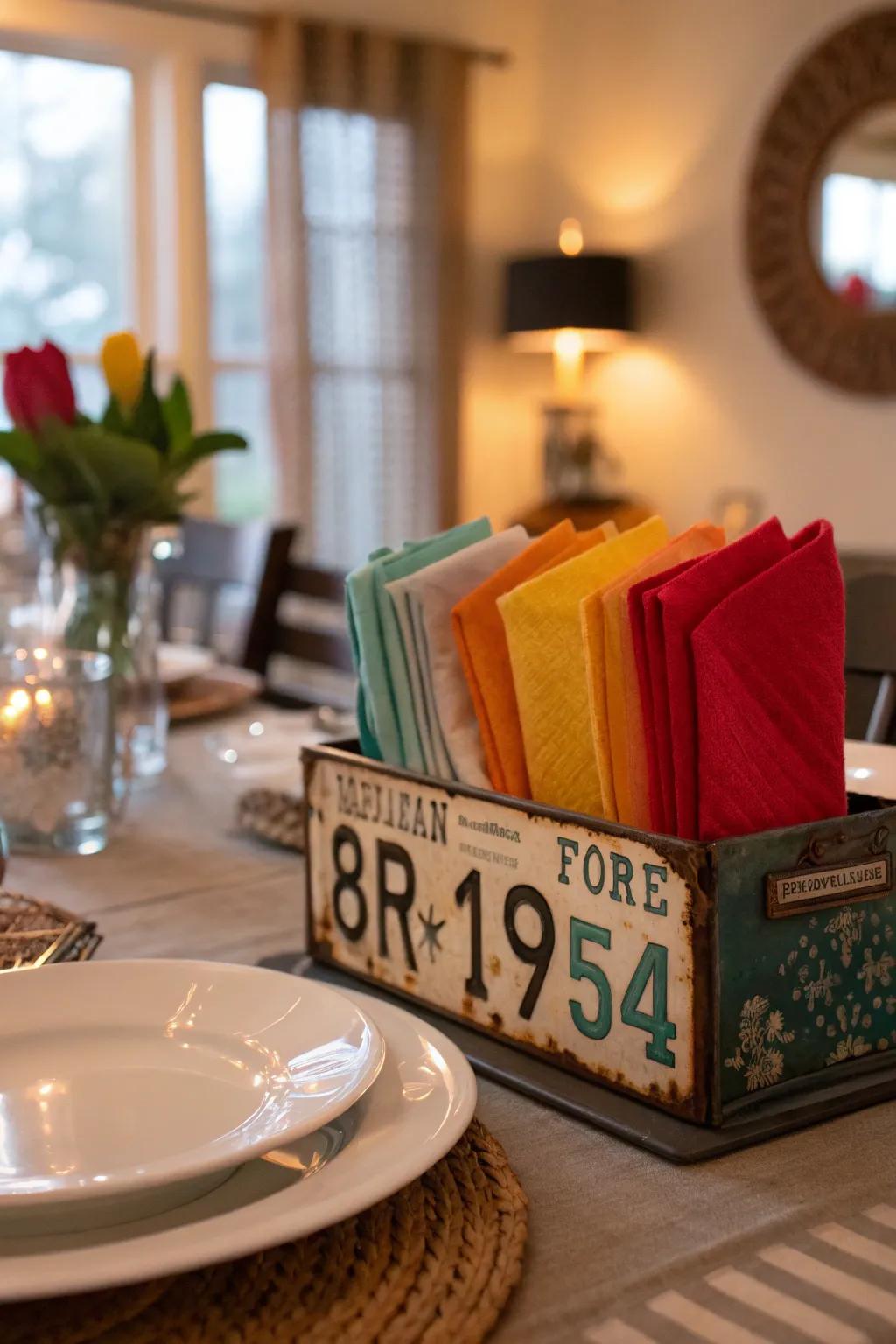 Add a touch of whimsy to your dining table with a DIY napkin holder.