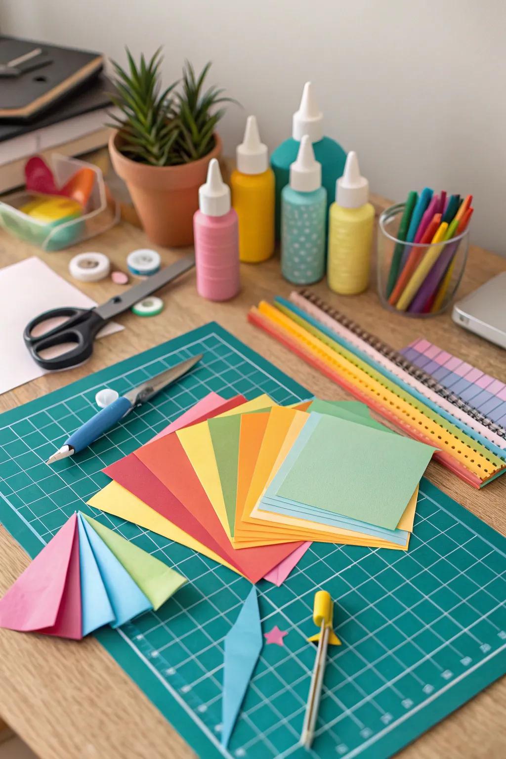 Paper craft haven: precision and creativity in harmony.