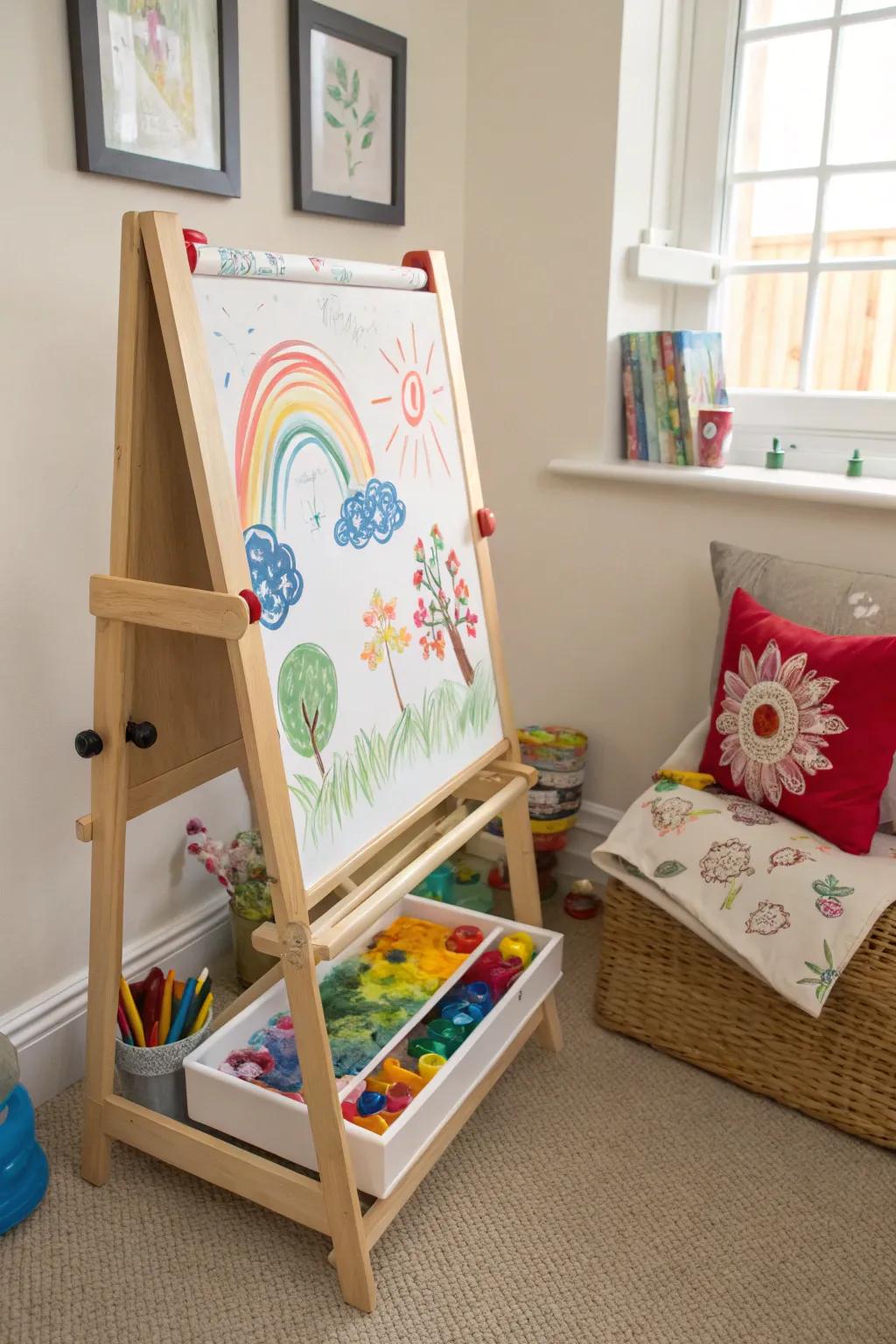 An art easel is the perfect canvas for budding creativity.