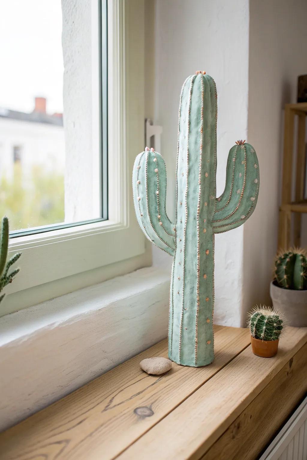 Bring everlasting greenery to your space with charming papier-mâché cacti—perfect for lovers of minimalist design and natural beauty!