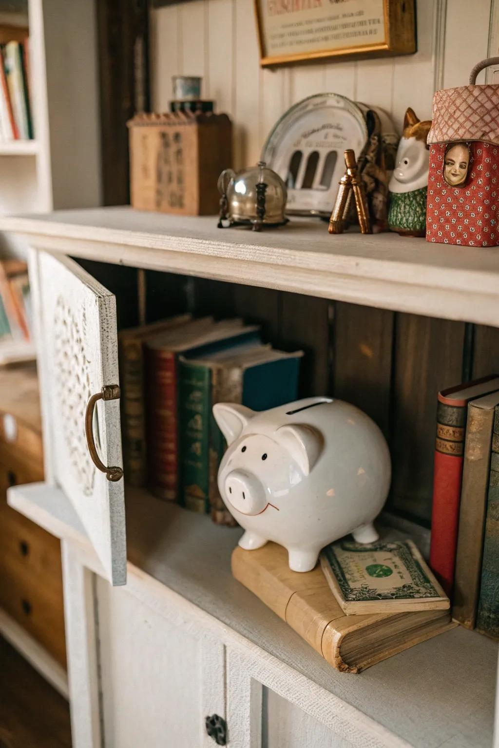 A Cute Piggy Bank with a Hidden Cash Surprise